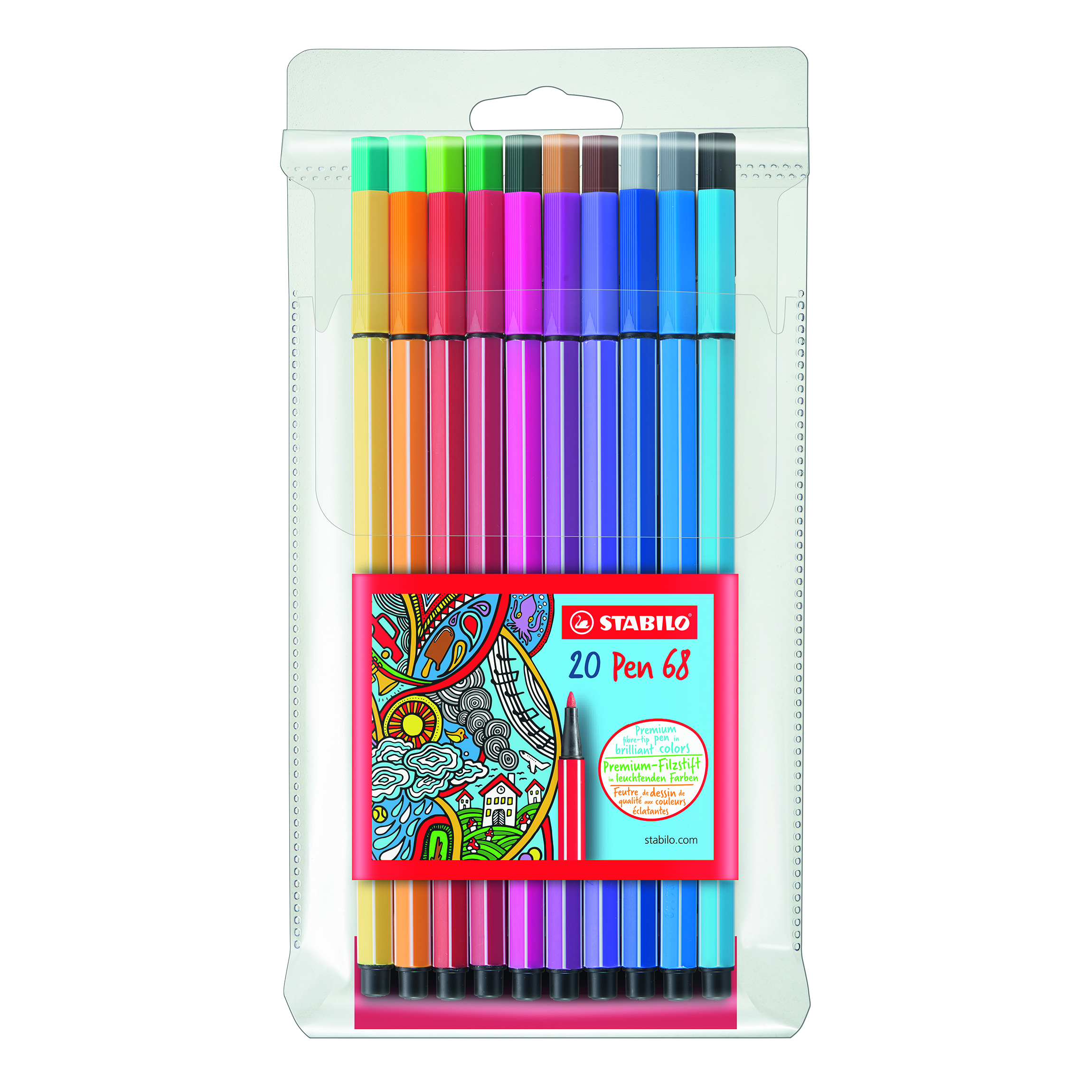 STABILO Pen 68 Set, 8-Colors, Pastel 