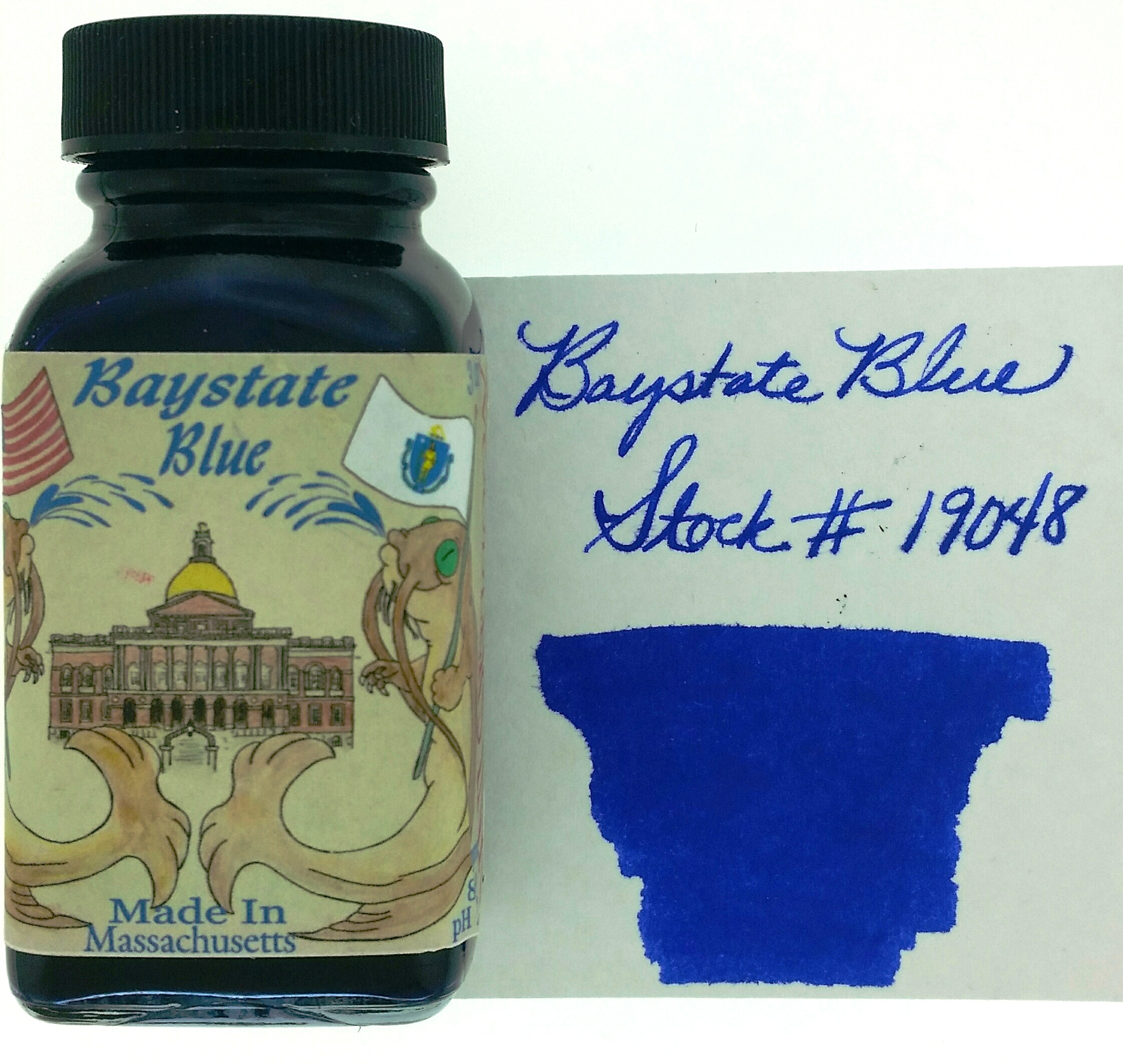 NOODLERS Fountain Pen Ink Bottle - 3oz - BAYSTATE BLUE