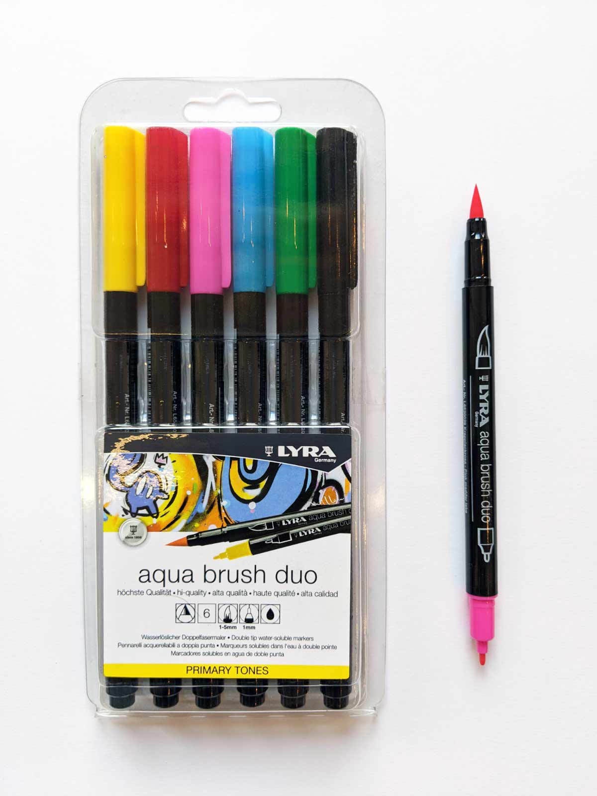 Lyra Aqua Brush Duo Marker Primary 6 Set - Wet Paint Artists' Materials and  Framing