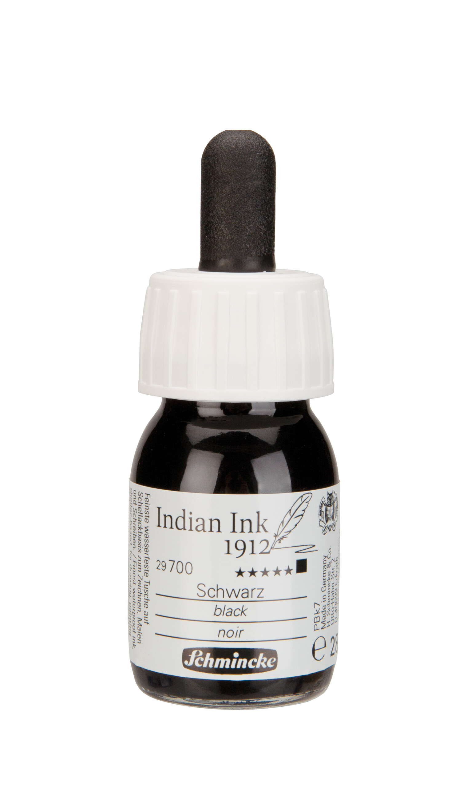 Schmincke Indian Ink 1912 Black 28ml Bottle