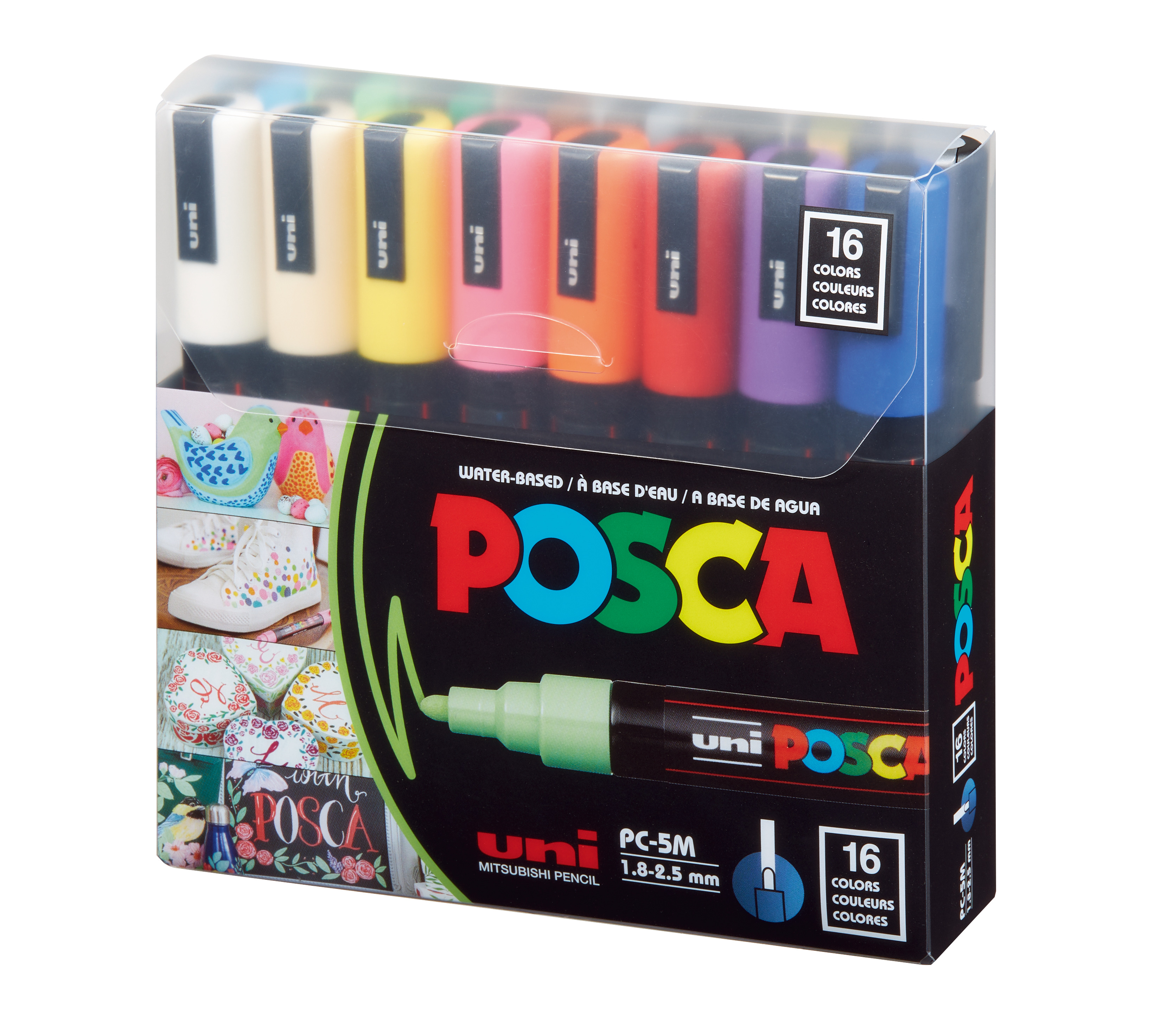 POSCA Paint Marker Medium 8 Color Set Mono Tone - Wet Paint