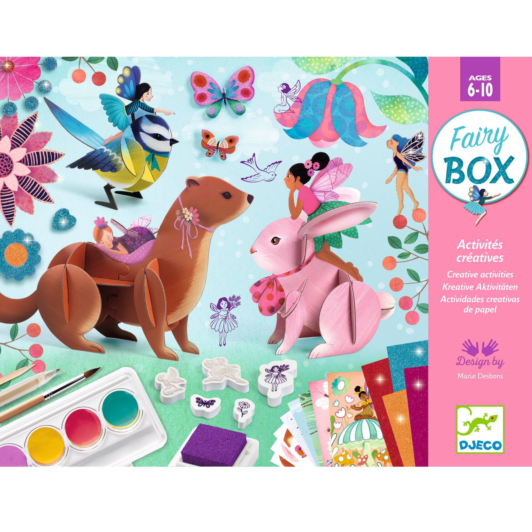 Fairy Scratch Art Fridge Magnets Craft Kit – Kids Party Bag Filler, Fun Activity, UK Made