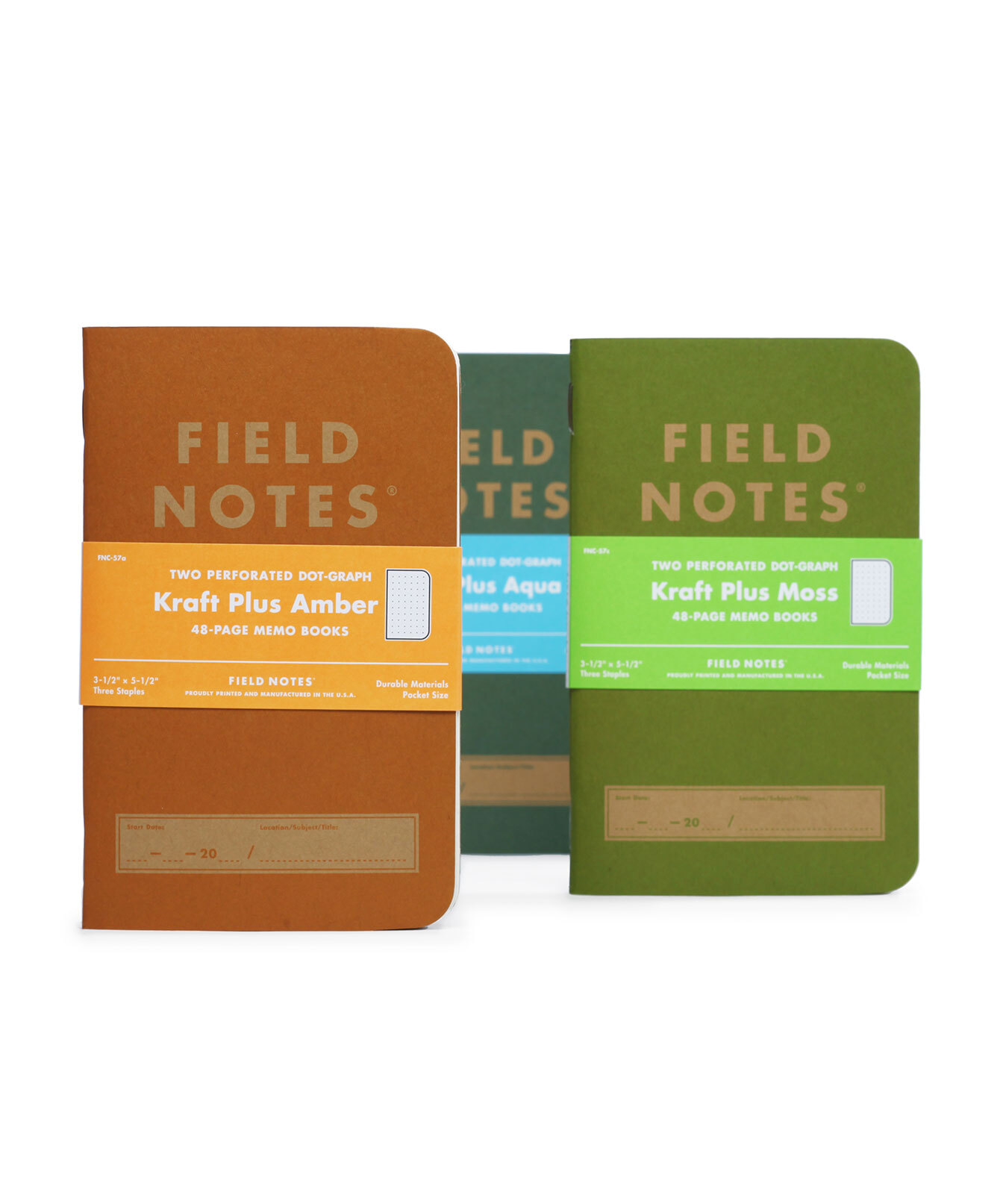 Field Notes Pitch Black Dot-Graph 2 Pack of 4.75x7.5 Notebooks