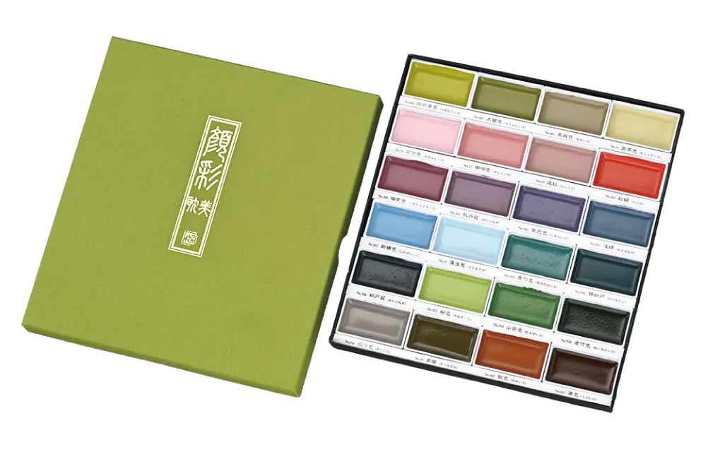 Kuretake Gansai Tambi Watercolor Palette - 12/18/24/36/48 Color – Original  Kawaii Pen