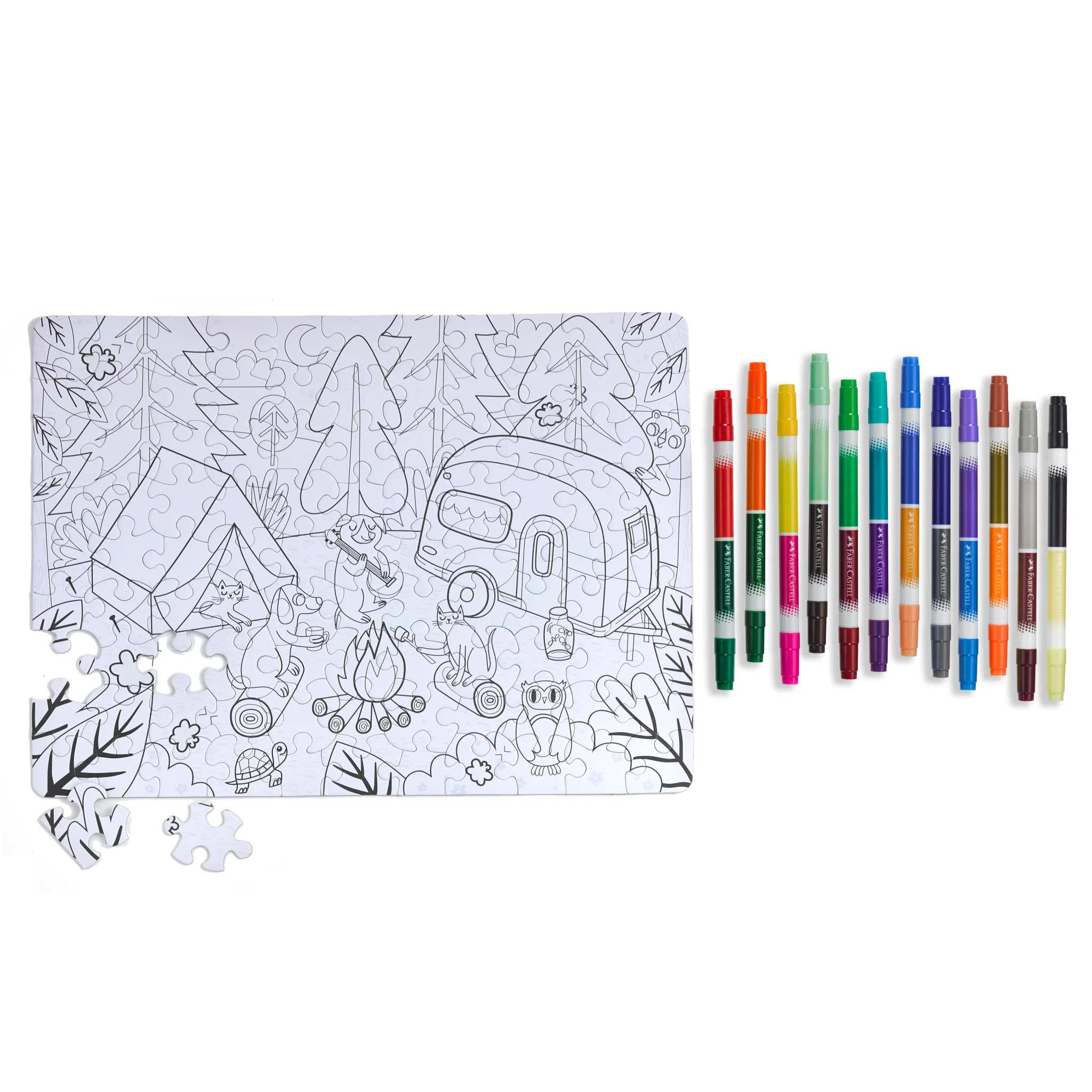 Faber-Castell Color by Number Puzzle Camping - Wet Paint Artists' Materials  and Framing