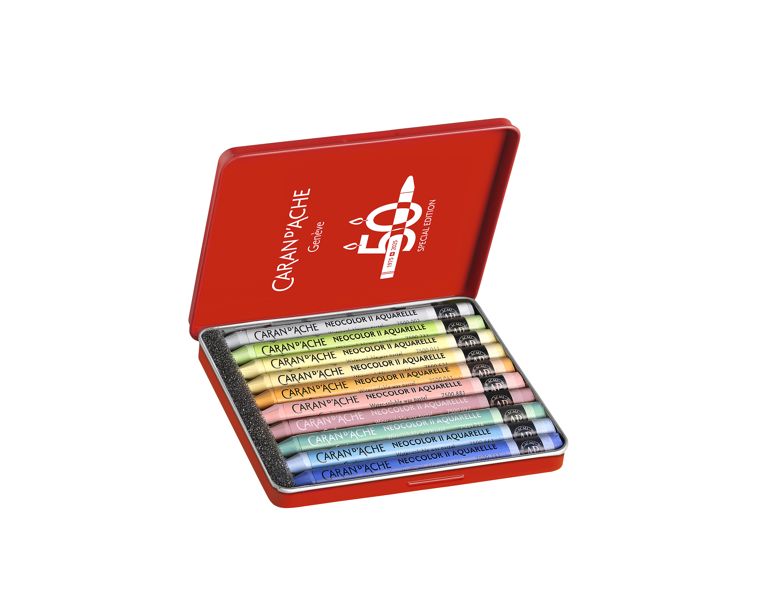 Caran d'Ache Neocolor II Special Edition 10 Color Set Pastel - Wet