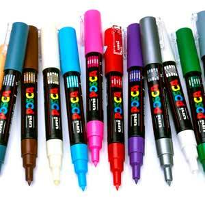 Uni Posca 8pk Pc-3m Water Based Paint Markers Fine Tip 0.9 -1.3mm