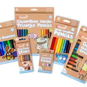 Micador Dark Arts Neon Glow Jumbo Pencils Set, 6 Piece