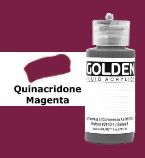 Golden Fluid Acrylic Quinacridone Magenta / 1 oz.