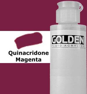 Golden Artist Colors Fluid Acrylic: 4oz Quinacridone Magenta - Wet