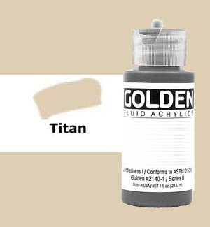 Golden Artist Colors Fluid Acrylic: 1oz Titan-Buff - Wet Paint