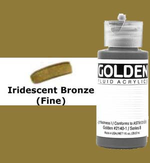 Golden Artist Colors Fluid Acrylic: 1oz Iridescent Bronze Fine