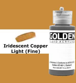 Golden Artist Colors Fluid Acrylic: 1oz Iridescent Pearl Fine - Wet Paint  Artists' Materials and Framing