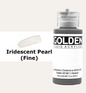 Golden Artist Colors Fluid Acrylic: 1oz Iridescent Pearl Fine