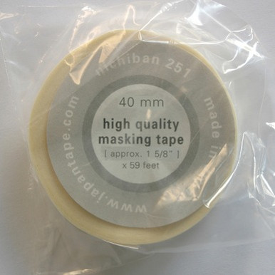 Nichiban 251 Washi Masking Tape - 18mm (approx .7 inch) Wide x 59 Feet - 1 Roll 