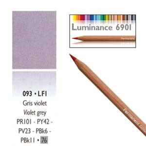 Caran DAche Luminance Colored Pencil Violet Grey - Wet Paint