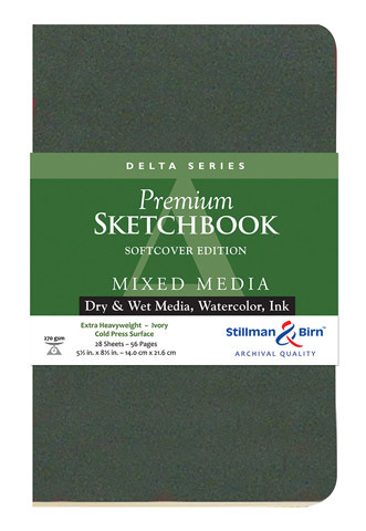 Stillman & Birn Softcover Sketchbook Delta Series 270g 8x10 - Wet Paint  Artists' Materials and Framing