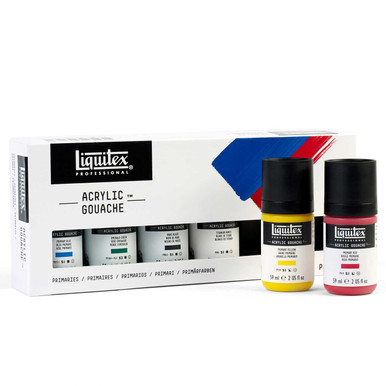 Liquitex Acrylic Gouache Set of 6 Primaries 59ml/2oz - Wet Paint