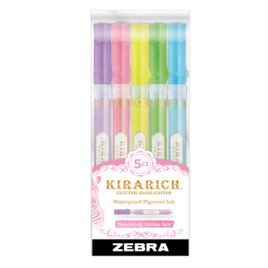 Zebra Glitter Highlighter, Kirarich Pink