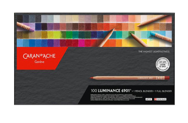 Caran d' Ache Luminance 100 Piece Complete Set - Wet Paint Artists