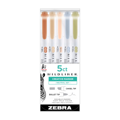 Zebra Mildliner Double-Ended Brush Pen 15 Set of Assorted Colors