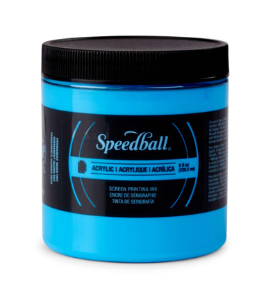 Speedball Acrylic Screen Printing Ink 8oz Fluorescent Lime Green