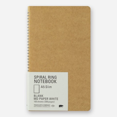 Traveler's Company - Spiral Ring Notebook - Blank DW Kraft Paper - B6