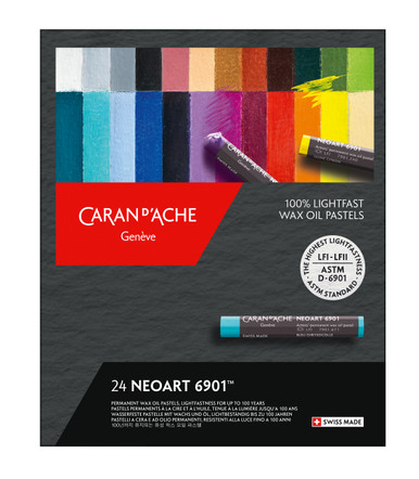 Caran d'Ache NeoArt 6901 Pastel 24 Set - Wet Paint Artists