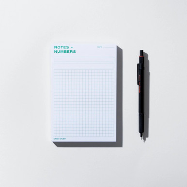 Case Study Notes + Numbers Grid Notepad 4x6" 50 Sheets - Wet Paint ...