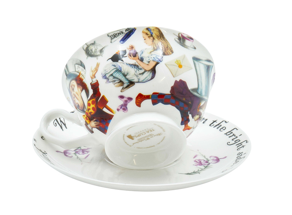 TCL Mad Hatter Tea Cup and Saucer, 210 ml (7 fl oz)