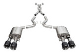 Corsa 20-22 Ford Mustang GT500 3.0in Dual Rear Exit Catback w/ Twin 5.0in Polished Carbon Fiber Tips