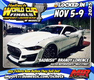 Brandy's Procharged Coyote gets ready for Import Vs Domestics 