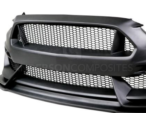 Anderson Composites 15-17 Mustang GT350 Style Fiberglass Front Bumper w/ Front Lip