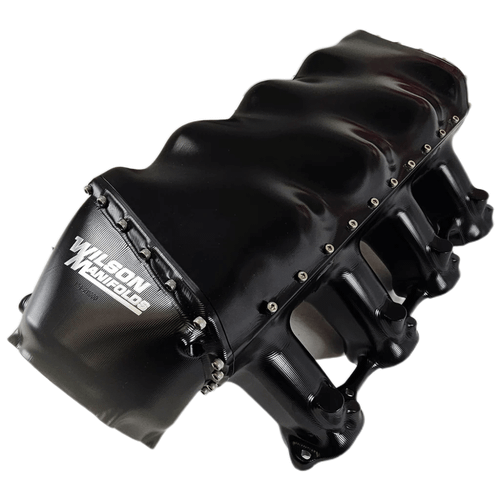 FuelTech LT1 / LT2 Billet Unake Manifold w/ Extra Fuel Rail & Nitrous Bungs Black Anodized