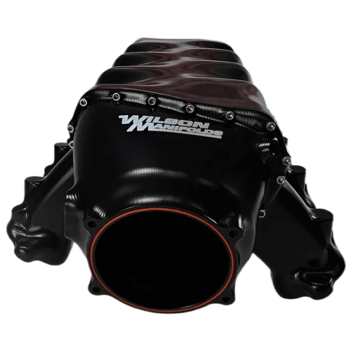 FuelTech LT1 / LT2 Billet Unake Manifold w/ Extra Fuel Rail & Nitrous Bungs Black Anodized