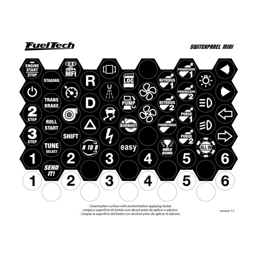 FuelTech SwitchPanel Mini Sticker Sheet