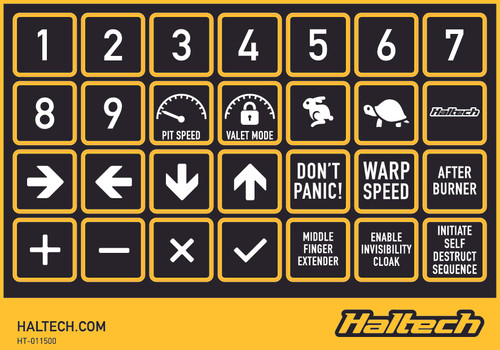 Haltech CAN Keypad Label Set