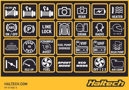 Haltech CAN Keypad Label Set