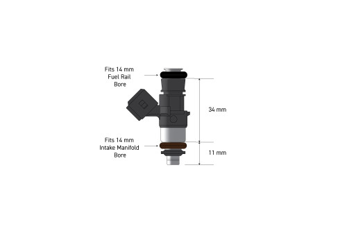 Haltech Bosch 1462cc injectors - Flowmatched set of 6 (0280158333)