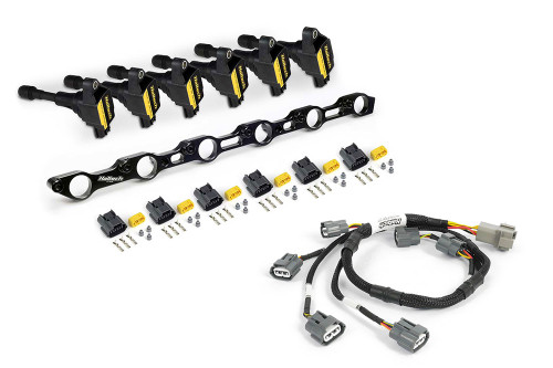 Haltech R35 Coil Conversion Kit for Toyota JZ- Includes bracket, coils, connectors and harness