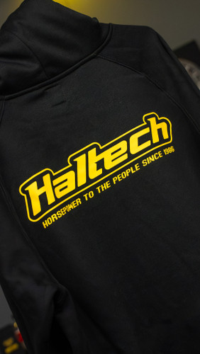 Haltech "Classic" Hoodie Black with Yellow Logo