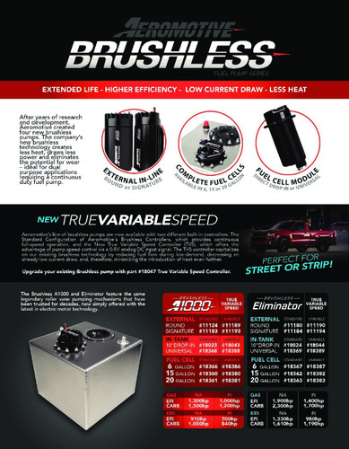 Aeromotive A1000 In-Line Brushless Fuel Pump