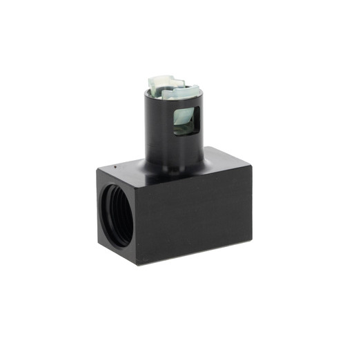 Aeromotive Fitting Tee, 2x AN-08 ORB Port On Run, 5/16" Female Quick Connect On Branch