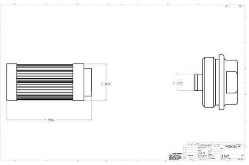 Aeromotive 100 Micron Stainless Mesh Replacement Element for 3/8 NPT Filters