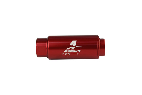 Aeromotive 40 Micron Red Fuel Filter with 3/8 NPT Ports & Cellulose Element