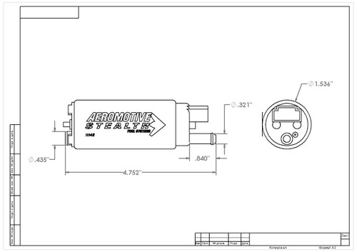 Aeromotive 340 LPH In-Tank Fuel Pump, Inline Inlet