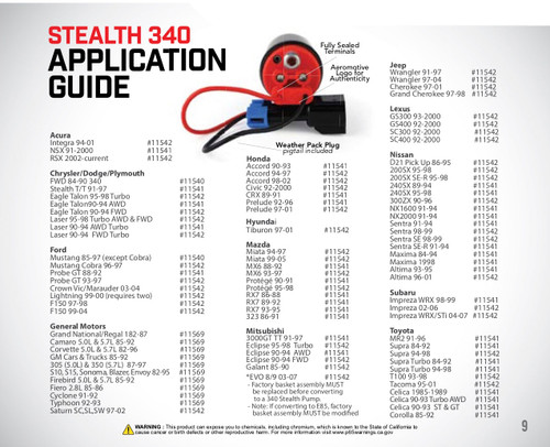 Aeromotive 340 LPH In-Tank Fuel Pump, Inline Inlet