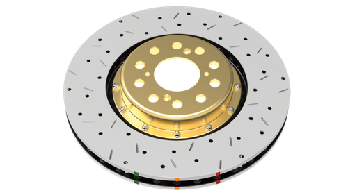 DBA 05-10 Mustang GT V8 Shebly Edition Front Drilled & Slotted 5000 Series 2 Piece Rotor Assembled w