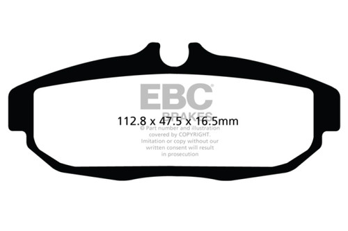 EBC 12 Ford Mustang 5.8 Supercharged (GT500) Shelby Redstuff Rear Brake Pads