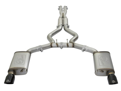 aFe MACH Force XP 3in 304 SS Loud Tone Cat-Back w/ Black Tips 15-17 Ford Mustang V6-3.7L/V8-5.0L